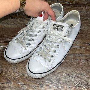 Leather converse low tops